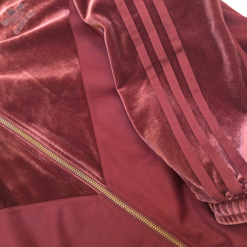 Adidas Velvet Vibes Maroon Track Jacket - Picture 6 of 9